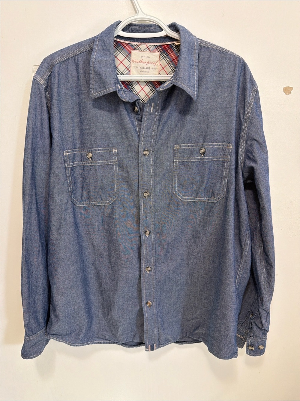 Weatherproof Vintage Indigo Chambray Button-Down Shirt
